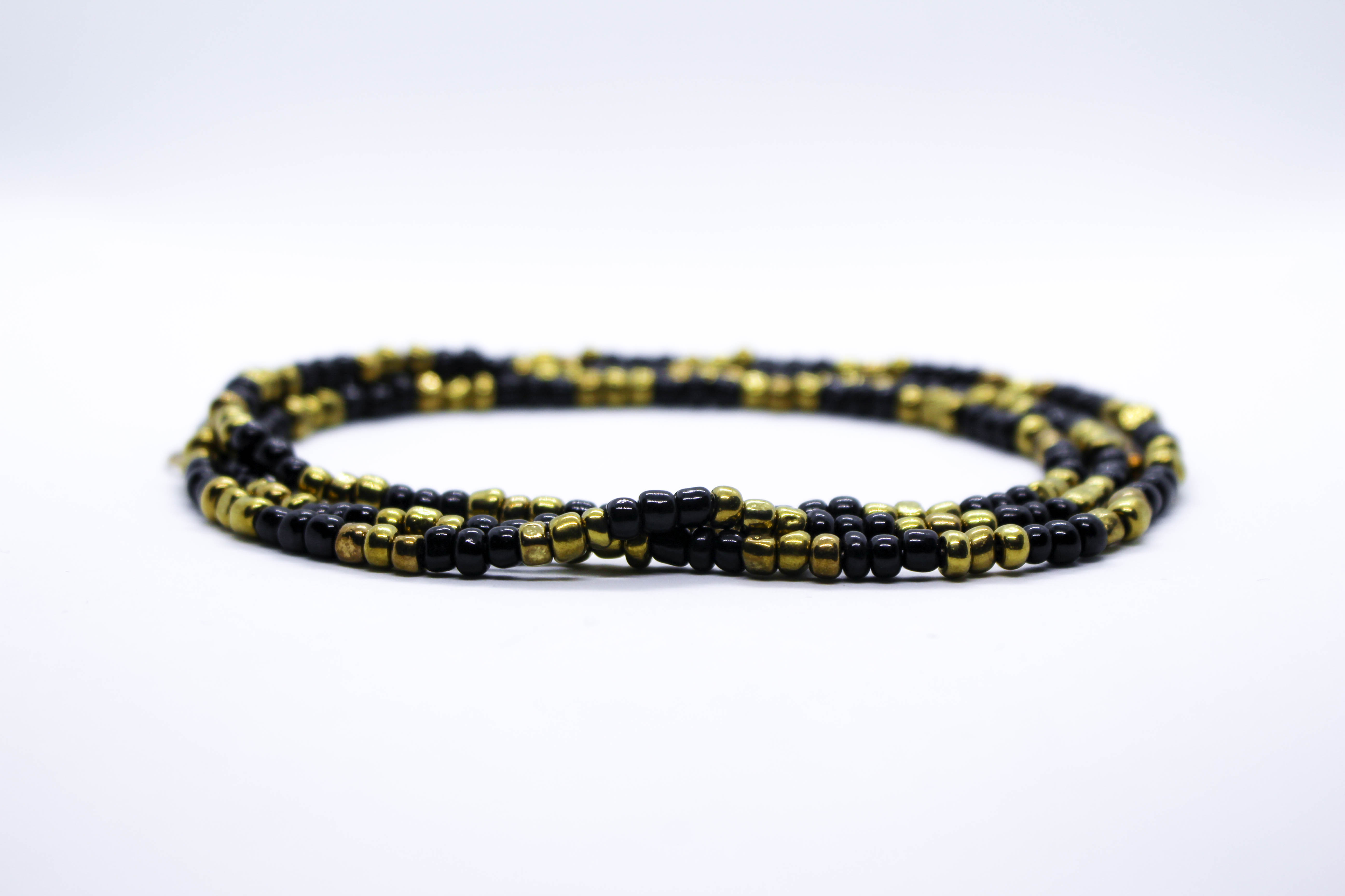 Black and Gold Permanent Waist Beads | RockYourLocs