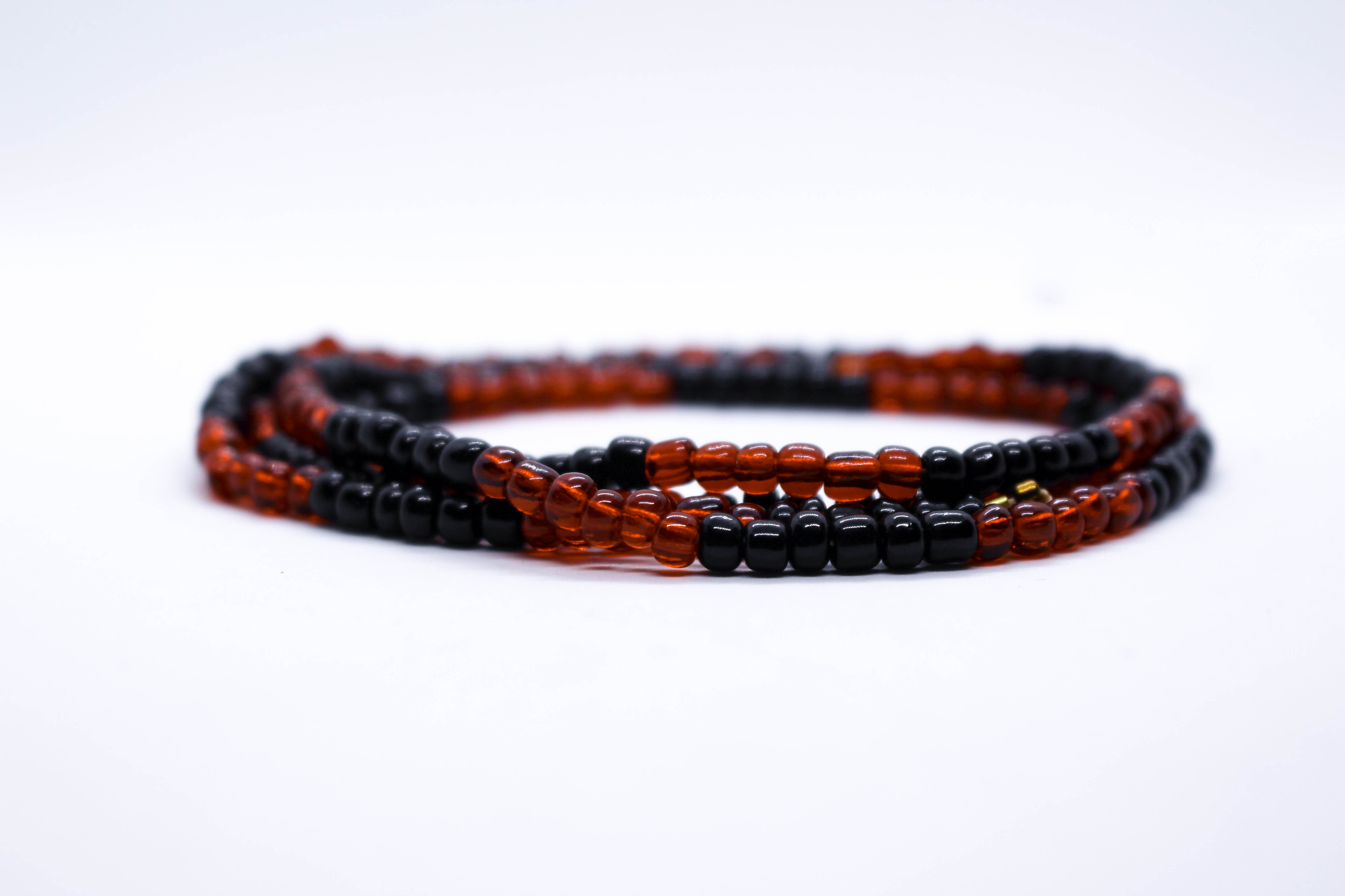 Black & Red Permanent Waist Beads | RockYourLocs
